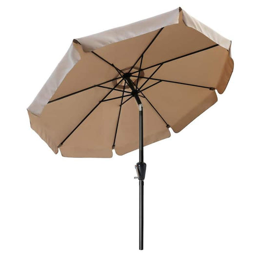 10 ft. Market Push Button Tilt Patio Umbrella in Khaki