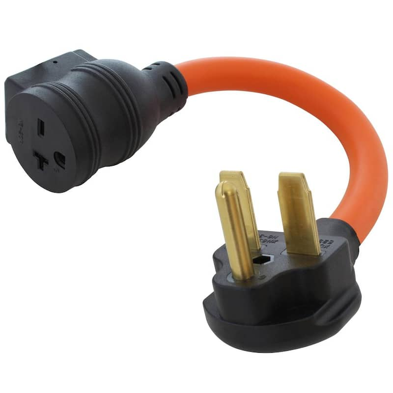 1.5 ft. 30 Amp 3-Prong 6-30P Commercial HVAC Plug to 6-15/20 Outlet with 20 Amp Breaker