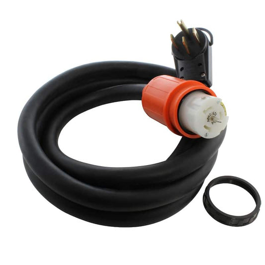 100 ft. 6/4 SOOW 50 Amp NEMA 14-50P to CS6364 Generator Rubber Transfer Switch Power Cord