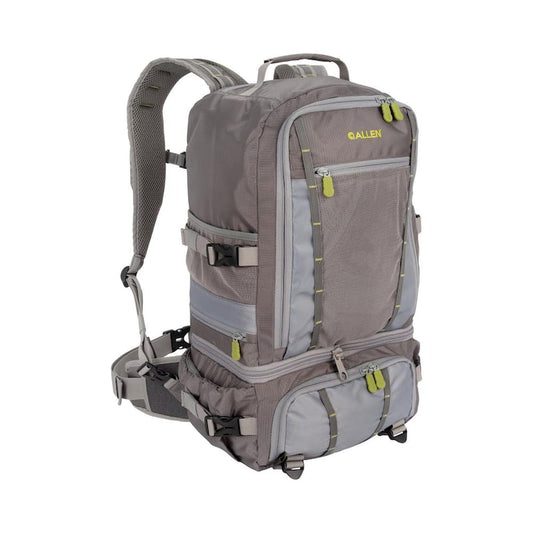 12 in. L x 7.5 in. W x 21 in. H 30 l Gray/Lime Fryingpan River Convertible Fishing Pack Full Backpack