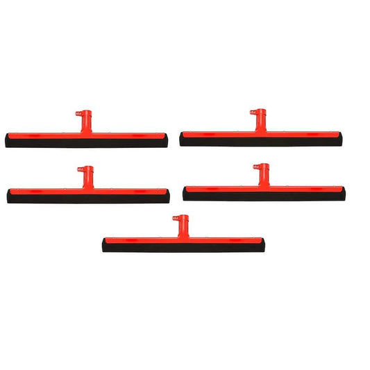 18 in. Dual Moss Rubber Floor Squeegee without Handle in Red (5-Pack)