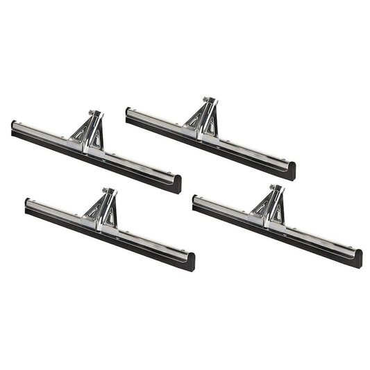 22 in. Dual Moss Rubber Floor Squeegee Without Handle in Black (4-Pack)