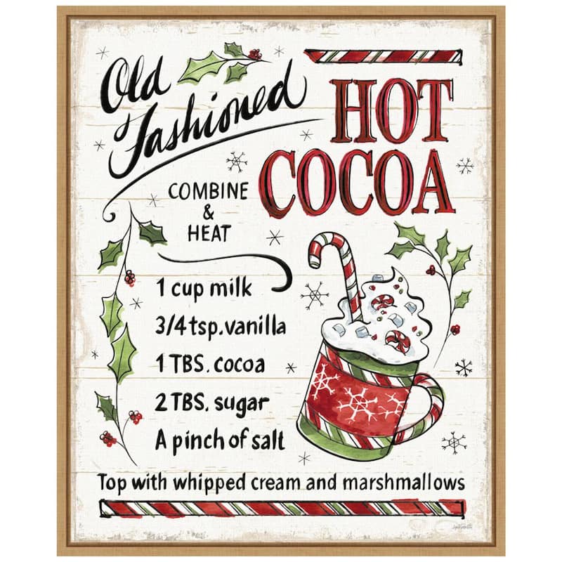 16 in. W x 19.62 in. H Christmas Treats VII Christmas Holiday Framed Canvas Box Wall Art