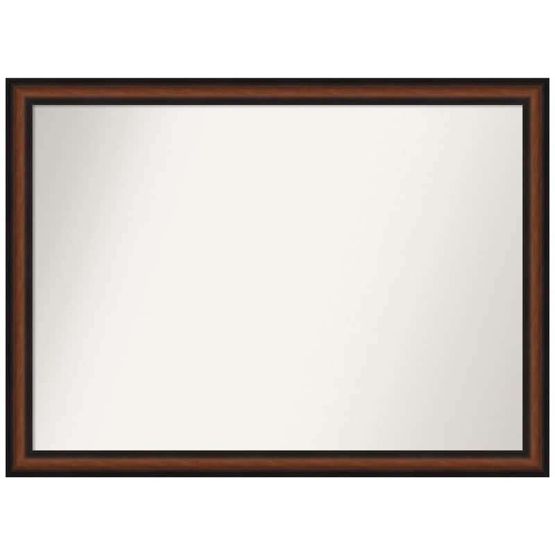 Yale Walnut 41.5 in. W x 30.5 in. H Non-Beveled Bathroom Wall Mirror in Cherry