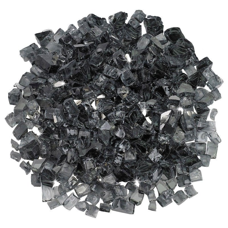 1/2 in. Gray Reflective Fire Glass 10 lbs. Bag