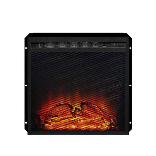 18 in. x 18 in. Mesh Front Electric Fireplace Insert, Black