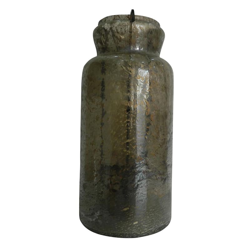 19 in. Rica Antique Green Candle Holder