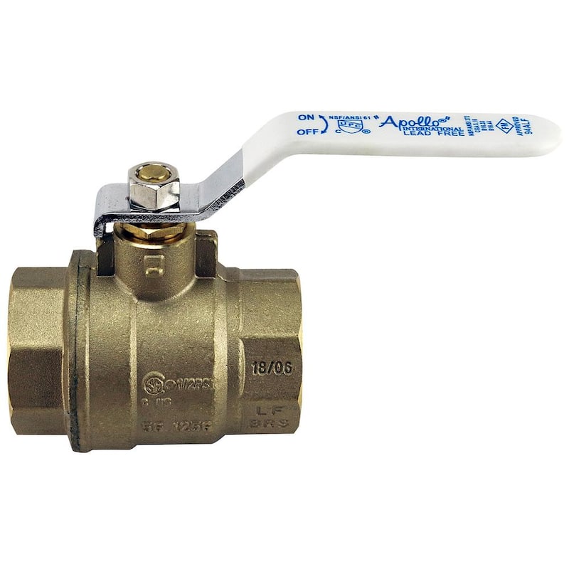 1-1/4 in. Lead Free Brass FNPT x FNPT Full-Port Ball Valve