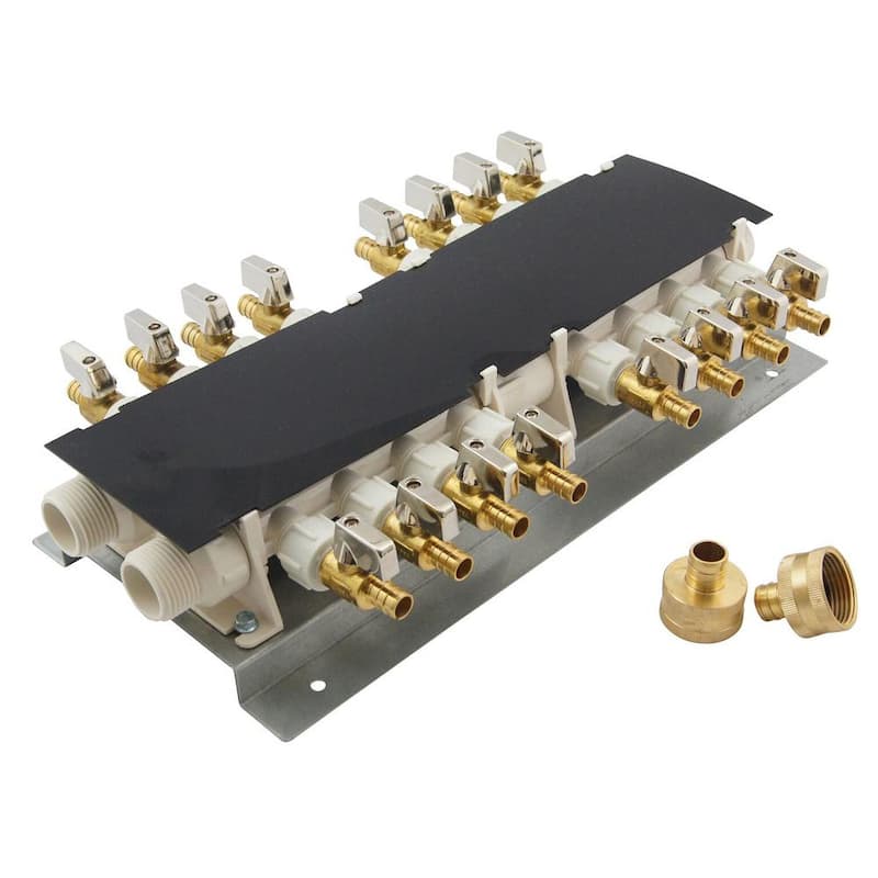 16-Port PEX-B Manifold with 1/2 in. Brass Ball Valves