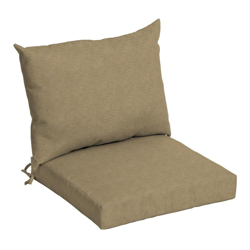 21 in. x 21 in. Tan Hamilton Outdoor Dining Chair Cushion