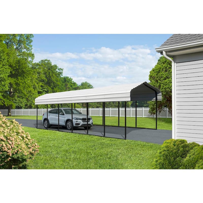 12 ft. x 29 ft. x 9 ft. Eggshell Carport