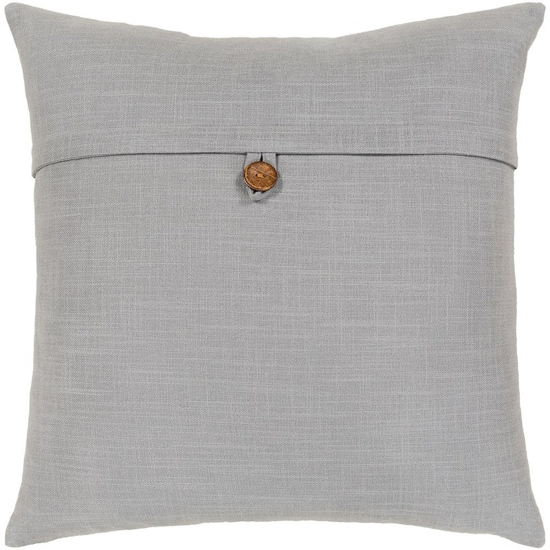 Zinon Light Gray Poly 18 in. x 18 in. Throw Pillow