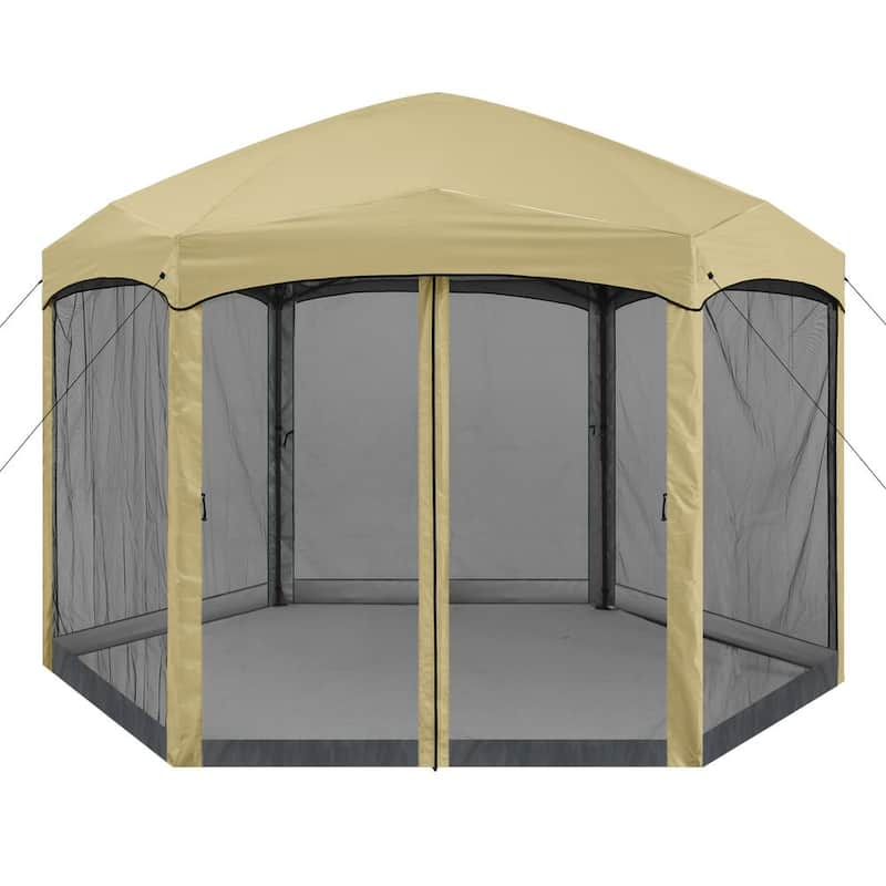 12 ft. x 12 ft. Steel Hexagonal Pop-Up Gazebo