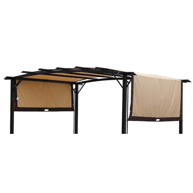 12 ft. x 9 ft. Universal Polyester Canopy Cover Replacement for Curved Outdoor Pergola Structure