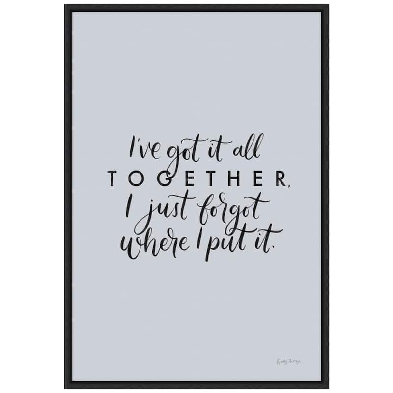 16 in. x 23.25 in. All Together Valentine's Day Holiday Framed Canvas Wall Art