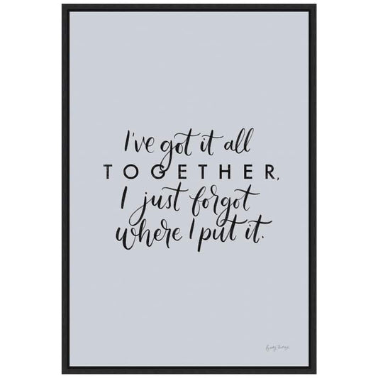 16 in. x 23.25 in. All Together Valentine's Day Holiday Framed Canvas Wall Art