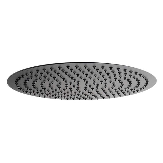 1-Spray Patterns with 1.8 GPM 16 in. Ceiling Mount Rain Fixed Shower Head in Black Matte