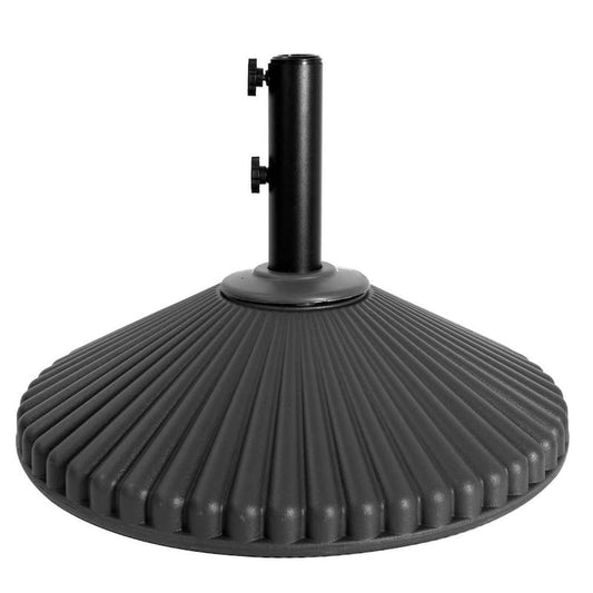 23 in. Round Heavy-Duty Plastic Patio Umbrella Base Umbrella Stand in Black