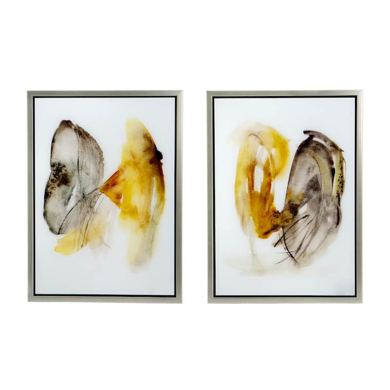 2 Piece Framed Abstract Art Print 24 in. x 17.5 in.