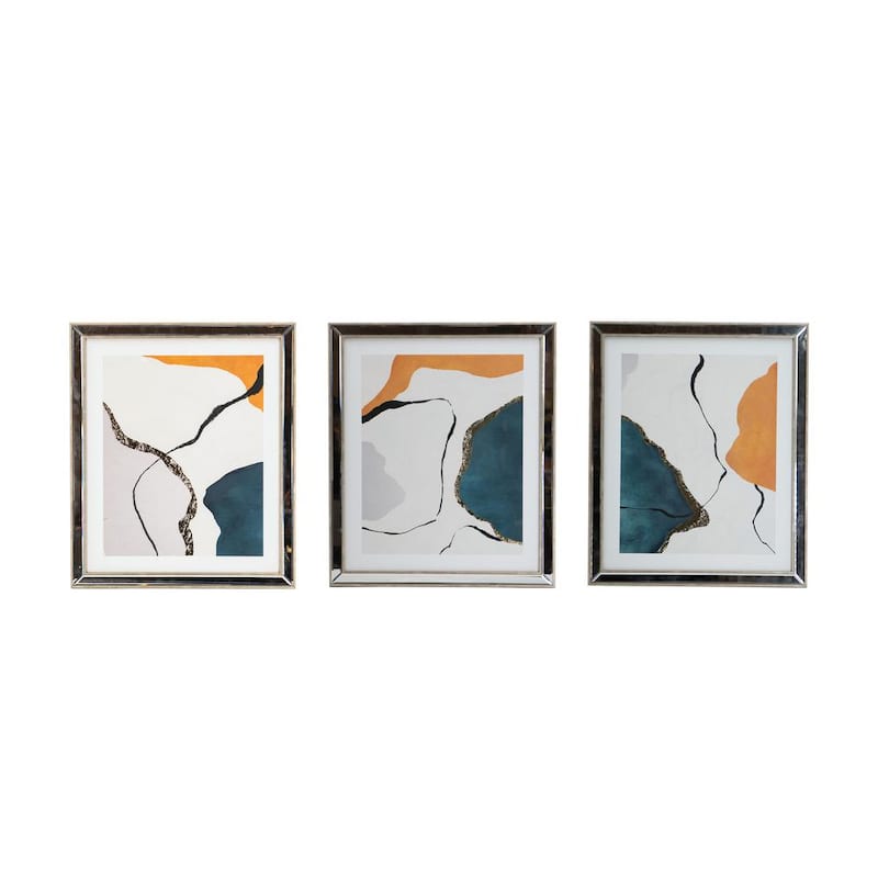 2 Piece Framed Abstract Art Print 26 in. x 22 in.