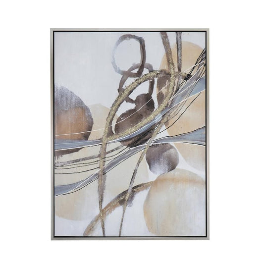 1 Piece Framed Abstract Art Print 47.2 in. x 35.4 in.