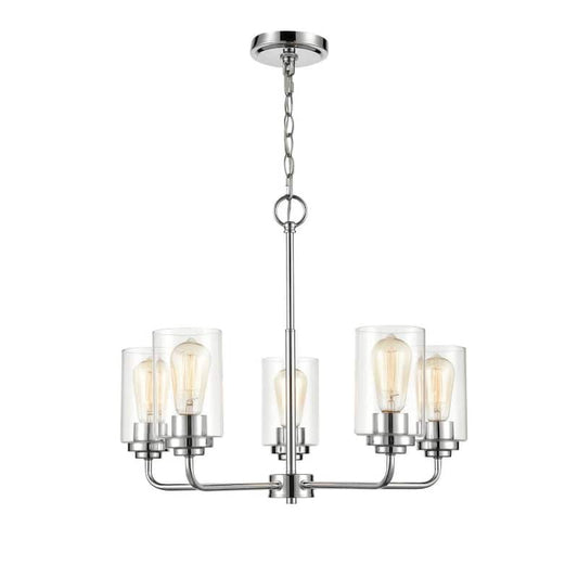 20 in. 5-Light Chrome Chandelier