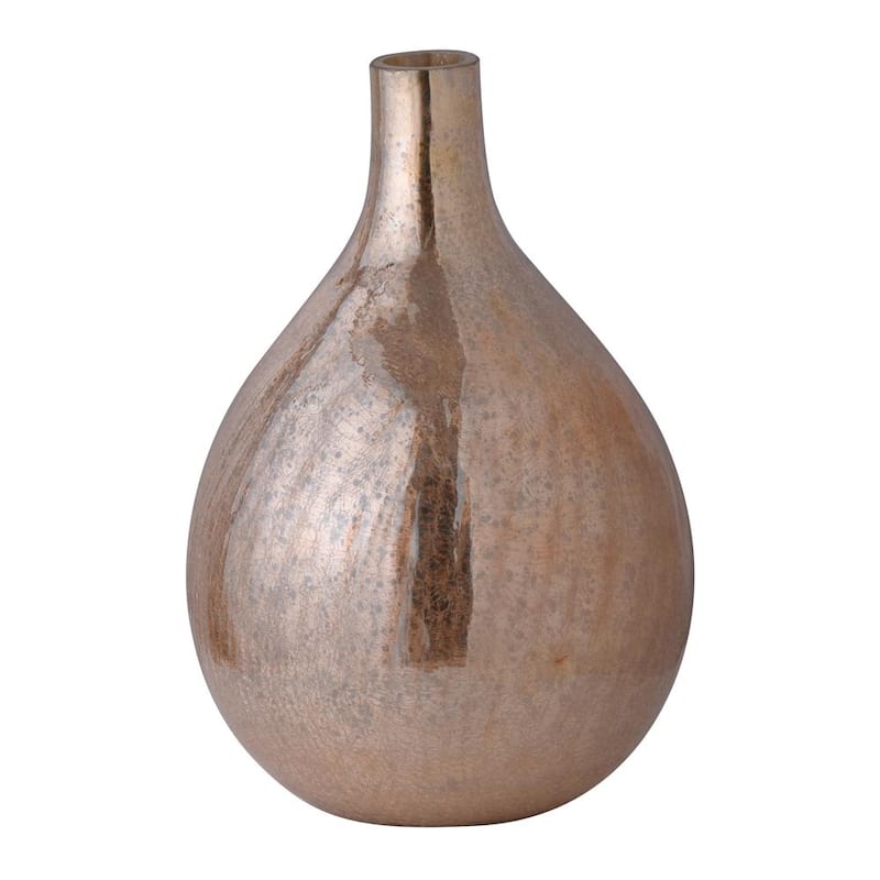 16 in. Copper Glass Vase