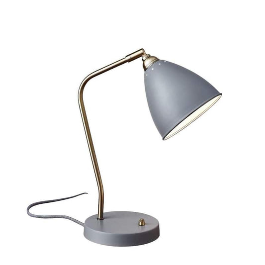 21 in. Grey Chelsea Desk Lamp