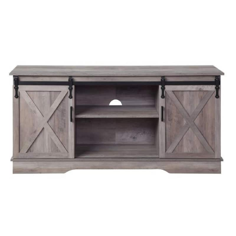 16 in. Gray TV Stand