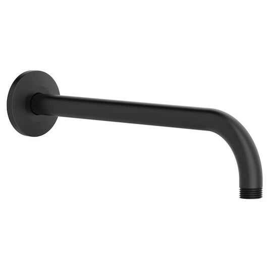 12 in. Wall Mount Right Angle Shower Arm in Matte Black