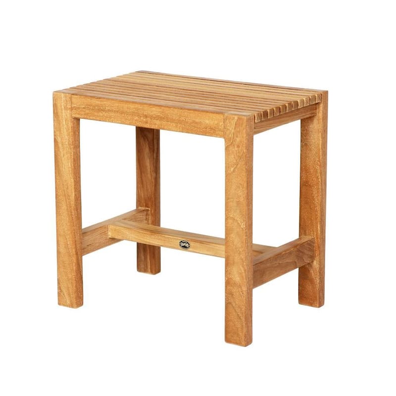 18 in. W Fiji Bathroom Shower Bench in Natural Teak