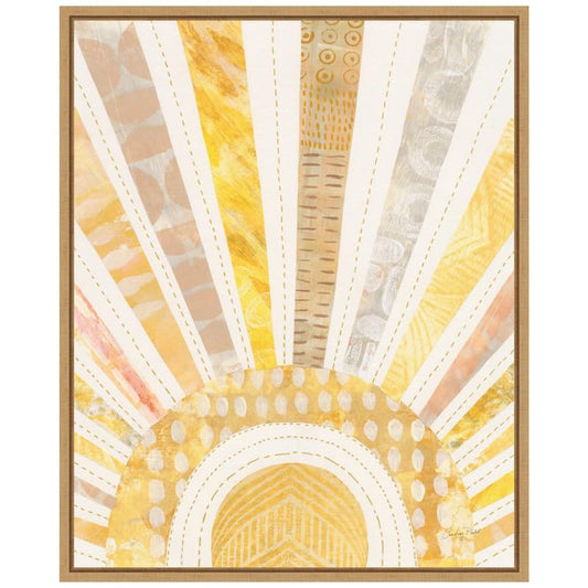 16 in. x 19.62 in. Boho Sunshine I Easter Holiday Framed Canvas Wall Art