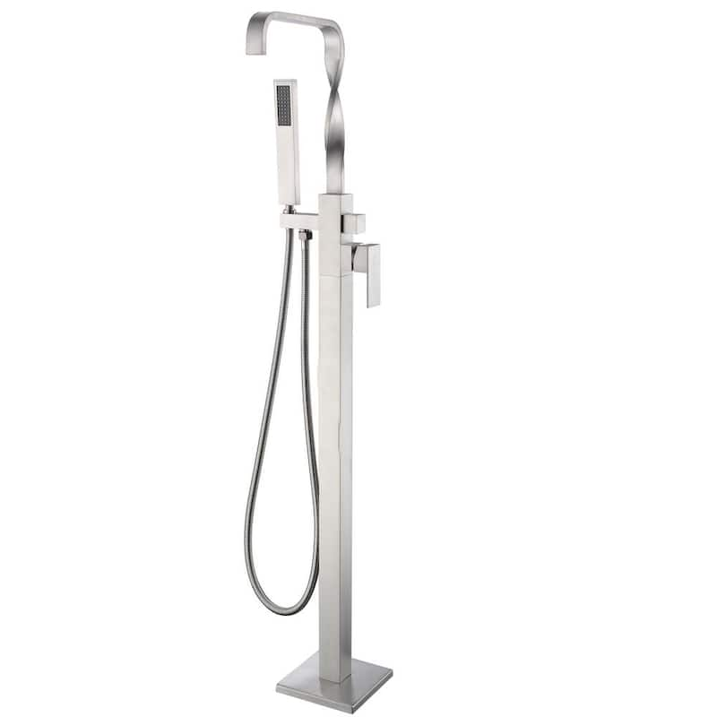 Yosemite 2-Handle Claw Foot Tub Faucet with Hand Shower in Brushed Nickel