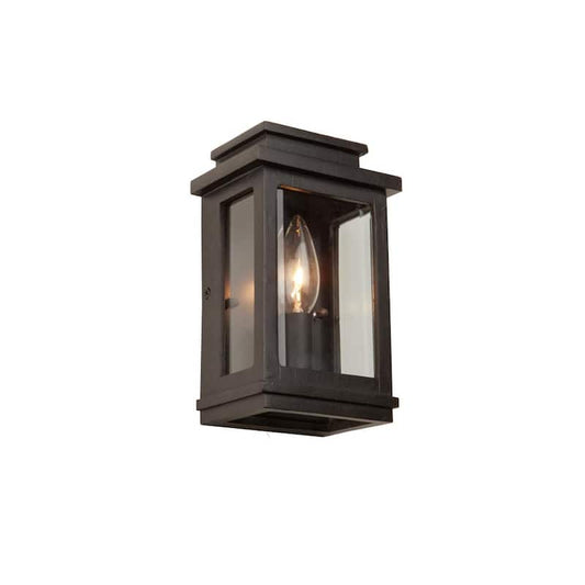 1-Light Oil Rubbed Bronze Outdoor Wall Lantern Sconce