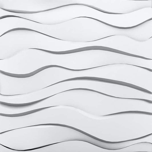 Zephyr Plain White 2 ft. x 2 ft. Seamless Foam Glue-up 3D Wall Panel (24 sq. ft./case)