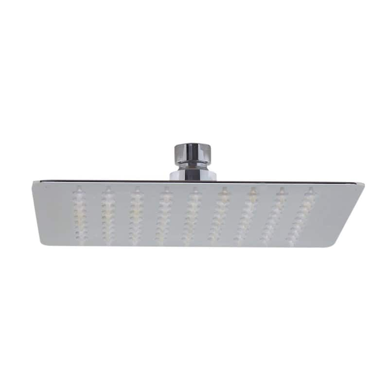 1-Spray 8 in. Single Ceiling Mount Fixed Rain Shower Head in Polished Stainless Steel