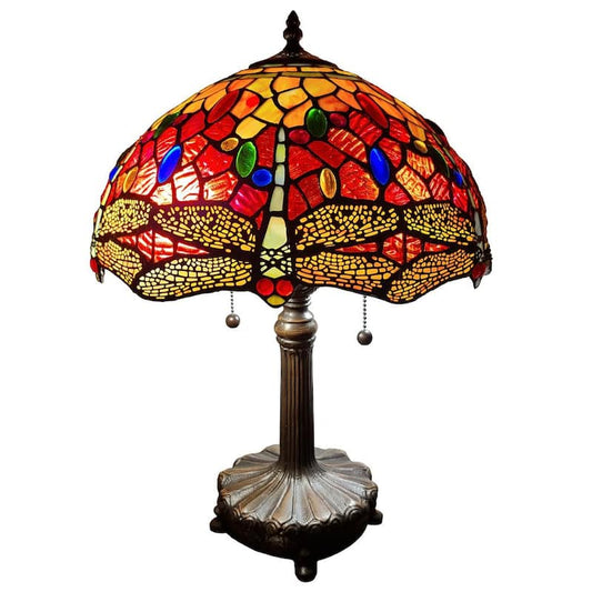 18.5 in. Tiffany Style Dragonfly Table Lamp