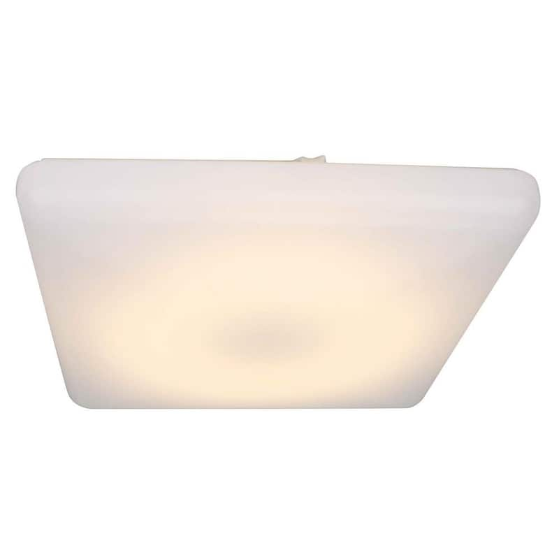 14 in. 1-Light White LED Flush Mount