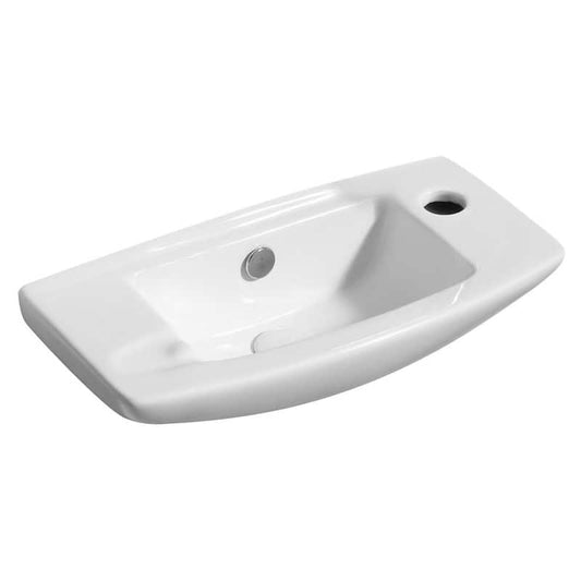 20.25 in. Wall Mount Sink Basin in White