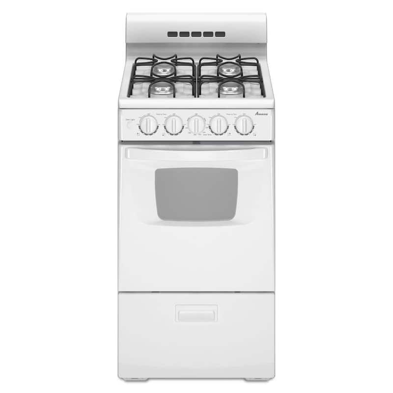 20 in. 2.6 cu. ft. Gas Range in White