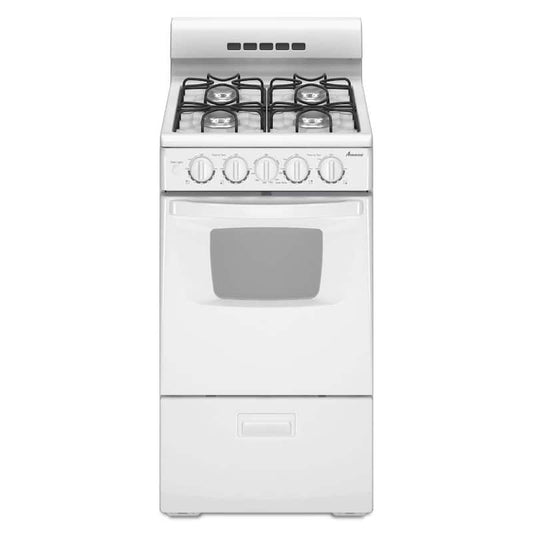 20 in. 2.6 cu. ft. Gas Range in White