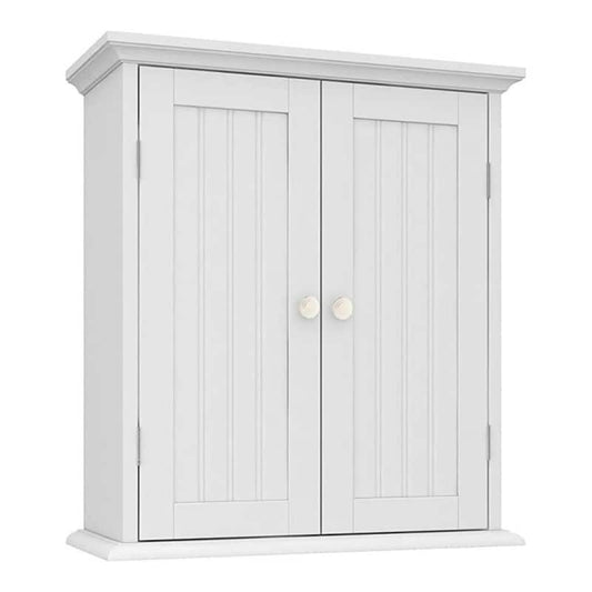 21.1 in. W x 8.8 in. D x 24 in. H White Bathroom Wall-mounted Medicine Cabinet with 2 Doors and Adjustable Shelves